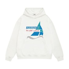 NEW RHUDE Sailboat Men Women Casual Leisure Cotton Coat Hooded Sweater SIZE:S-XL