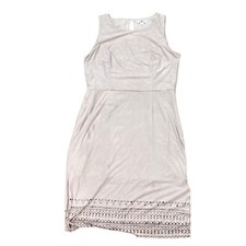 Cato Womans Dress Size 16 Sleeveless Tan Faux Suede 