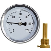 "Thermometer FüR RäUcherofen RäUcher Gasgrill 1/2\" Einbau Analog 120°C Kalibriert"