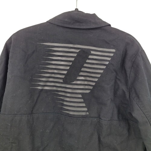 Quadrant Mens Black Canvas Logo Jacket M Cotton Barn Bomber Streetwear Skater - Picture 9 of 11