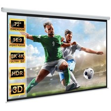 72" Motorized 16:9 Projector Screen - 4K HD