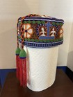 Vintage African Beaded Hat Handmade Yoruba Wedding Kufi w Tassel — photo 1