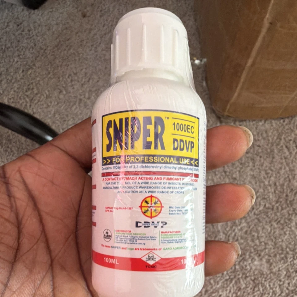 Sniper 1000EC DDVP Insecticide 100ml Plastic Bottle for Insects - Image 1 of 4