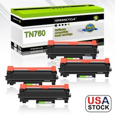 1 4PK TN760 Toner Cartridge for Brother MFC-L2710DW MFC-L2750DW TN-730 760 Toner