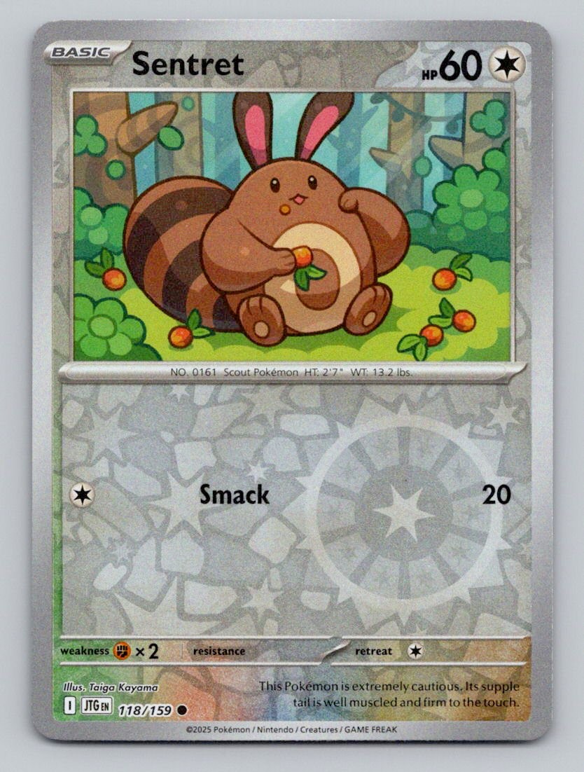 Sentret 118/159 Common Journey Together Pokemon Reverse Holo Near Mint