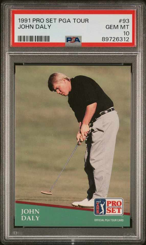 Juego profesional PGA Tour #93 1991 John Daly PSA 10 Foto 3 de 4
