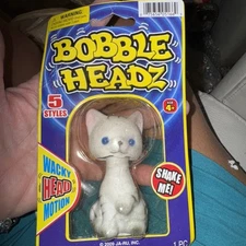 Cat  Flocked Bobble Headz Bobblehead Ja-Ru Toys RARE 2010 New Sealed