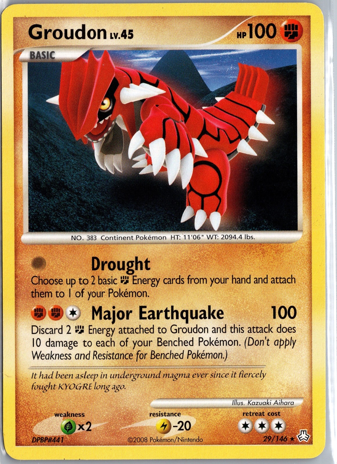 Groudon 29/146 Regular Non-Holo Pokemon Card MP