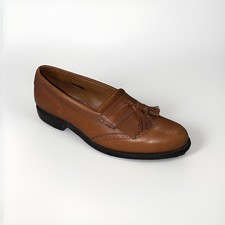 Allen Edmonds Bridgeton Kiltie Tassel Loafer US 10.5 D/M Tan Brogue Made In USA