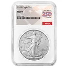 2026 $1 1-oz American Silver Eagle NGC MS69 American 250th Anniversary Label