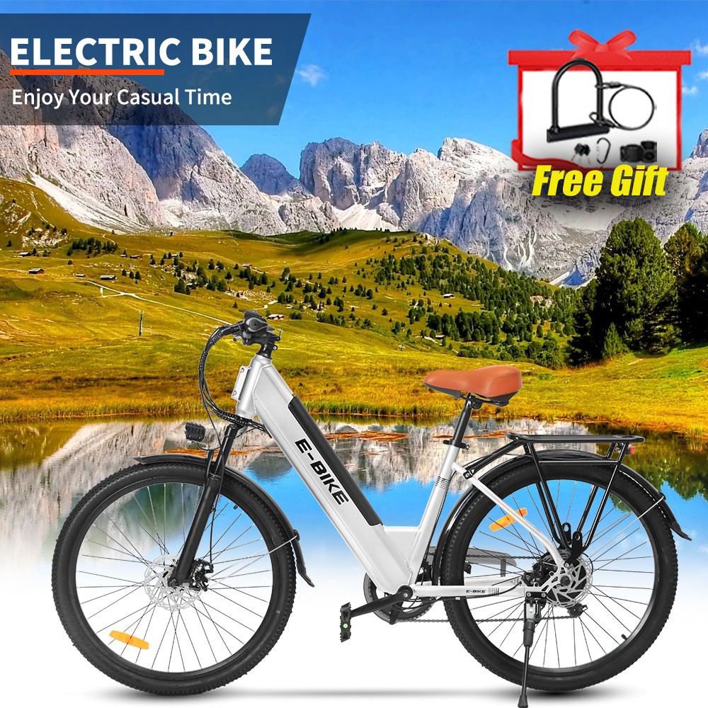 26'' Fat Tire Electric Bike,750W Mountain Bicycle for Adults Ebike US