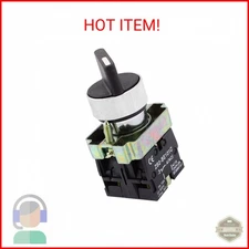 uxcell 22mm Latching 2 NO Three 3-Position Rotary Selector Select Switch ZB2-BE1