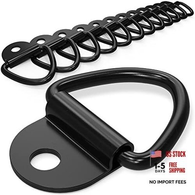 12 PCS V Ring Tie Down Anchors 2'' Diameter Steel Tie Down V-Ring Bolt On 12PCS