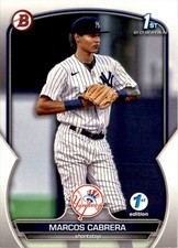 Marcos Cabrera 2023 Bowman 1st Edition RC #BPPF-46 New York Yankees