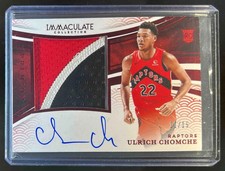 2024-25 Immaculate Ulrich Chomche Premium Patch Auto RC International Red #11/15