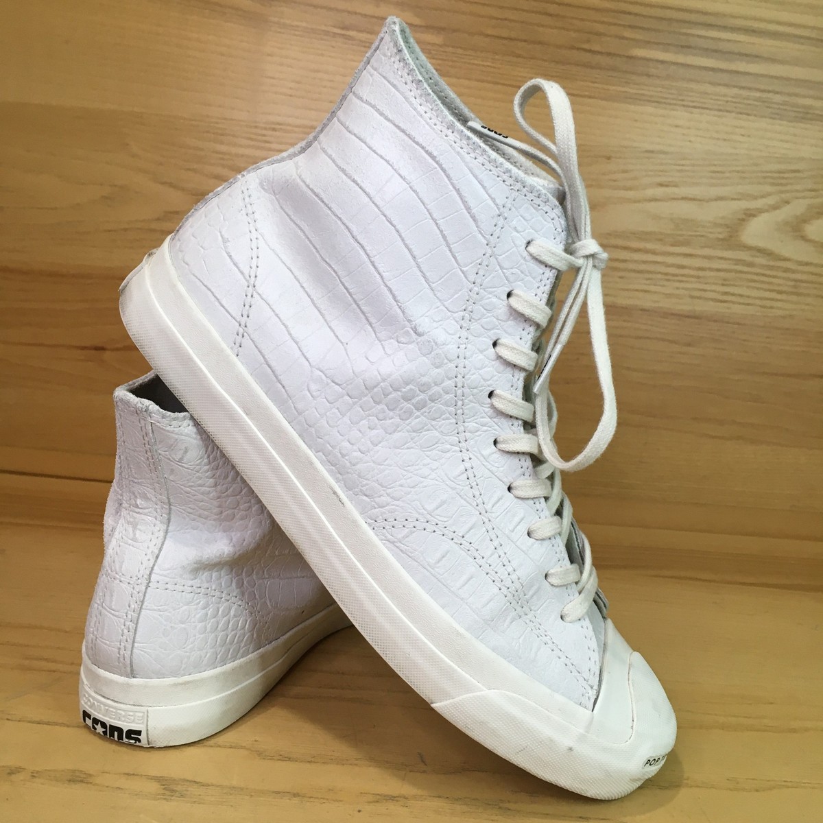 Converse Jack Purcell High x Pop Trading Company Croc printEgret 170543C  MEN 8.5 | eBay