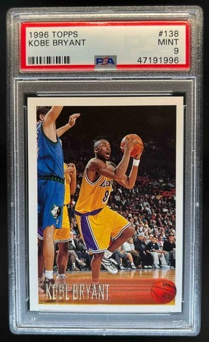 1996-97 Topps Kobe Bryant Rookie RC #138 Lakers PSA 9