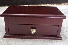 BRIGHTON It's a Keeper Wooden Brown Wood Jewelry Box