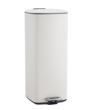 Stainless Steel 8 Gallon Trash Can with Foot Pedal Soft Close Lid Square Design