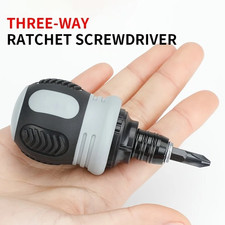 1pc Short Ratchet Screwdriver Set Compact Dua...