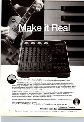 1993   Marantz PMD740 Print Ad   1990's Guitar FA.28