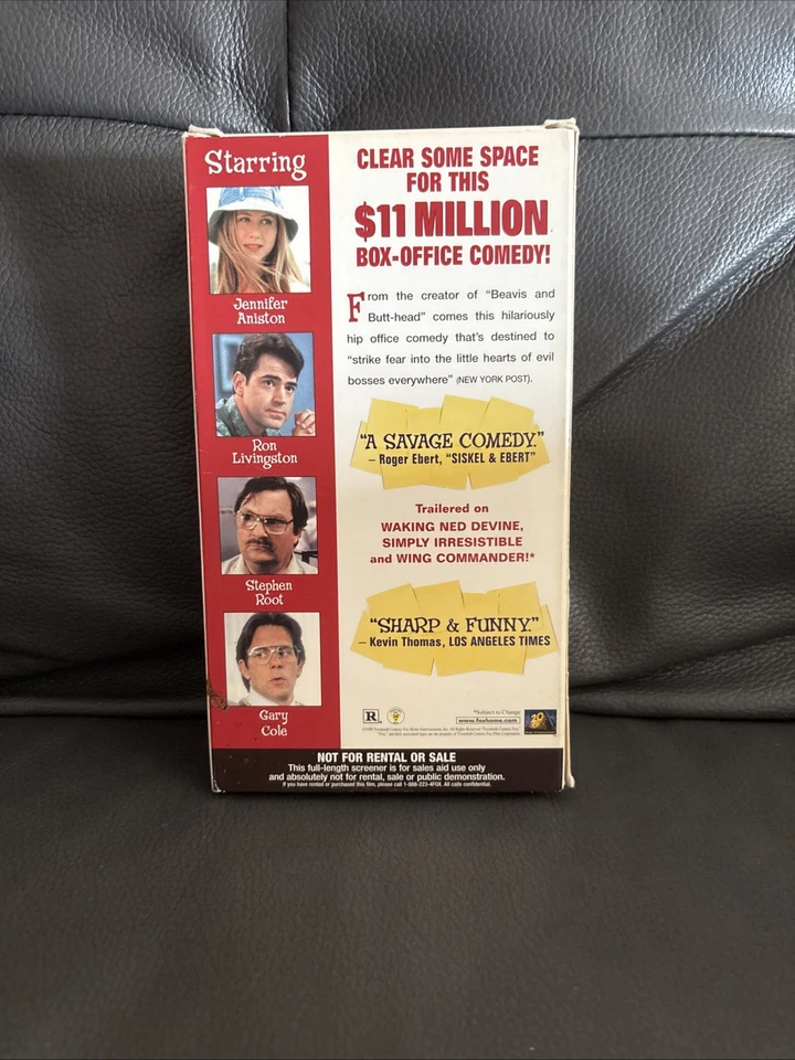 Office Space VHS Tape Rare Screener Copy Foto 2 de 4