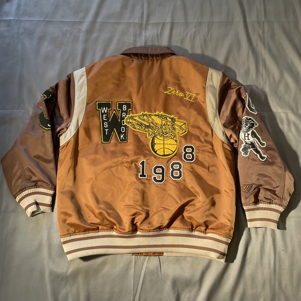 Nike Air Jordan X Honor The Gift Varsity Jacket Brown DX6243-204