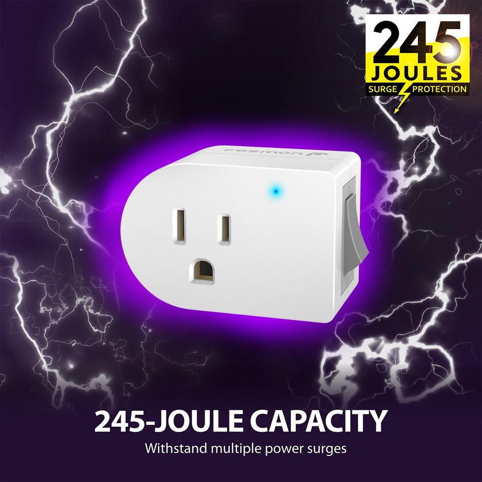Grounded AC Power ON/OFF Switch 245J Surge Protector Outlet Wall Plug ...