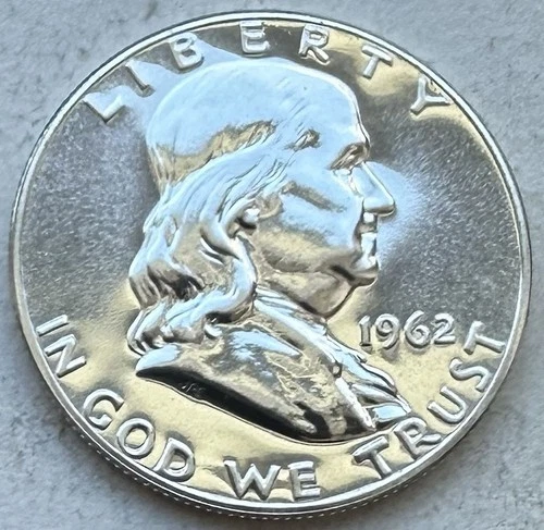 1962 Proof Franklin Half Dollar 90% Silver-INV#8903