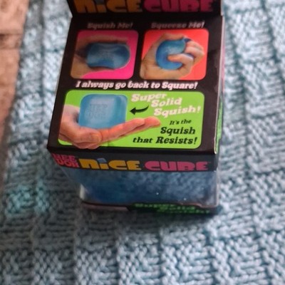 Nee Doh Nice Cube Super Solid Squish Squeeze Ball Blue Tear-Resistant 25361HY