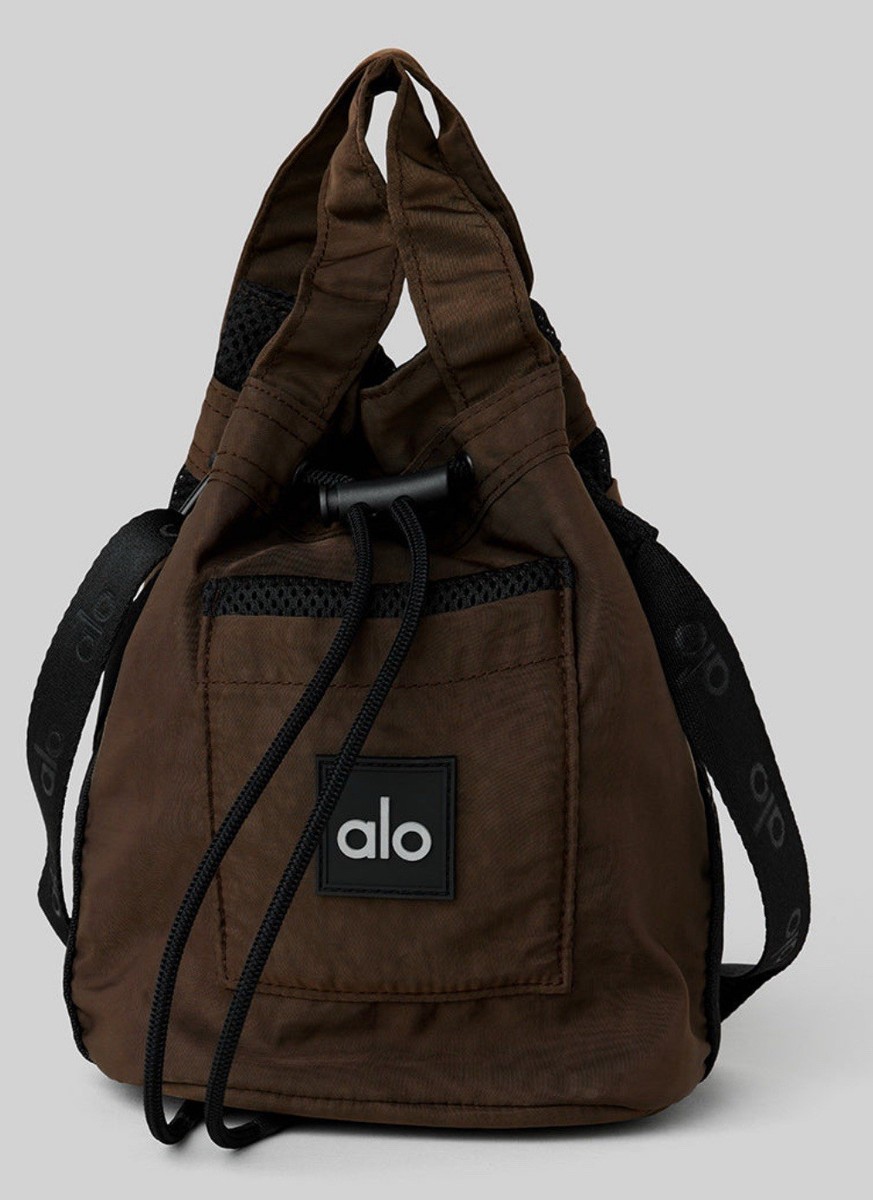 NWT ALO Yoga Cross Body Bucket Bag Espresso Brown Black | eBay