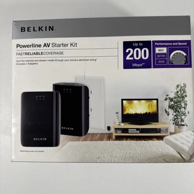 Belkin Powerline AV Starter Kit Up to 200 Mbps F5D4074 - image 1 of 4