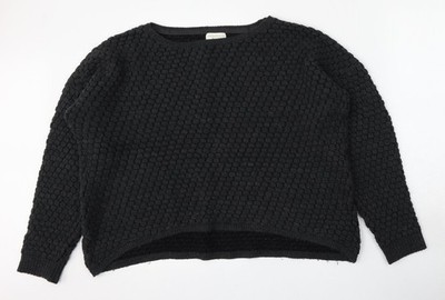 Monsoon Damen Pullover Pulli grau Rundhals Acryl Größe L