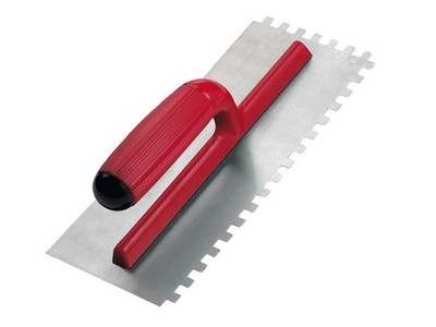 RUBI TILING TOOLS - PRO Steel Notched Trowel 11 x 4in x 1/4in Notch