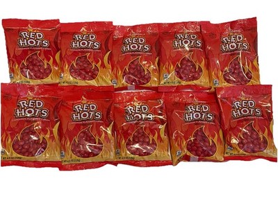Redhots Cinnamon Candy 10 bags 4.5oz Red Hots Candy Sweets Free Shipping NEW