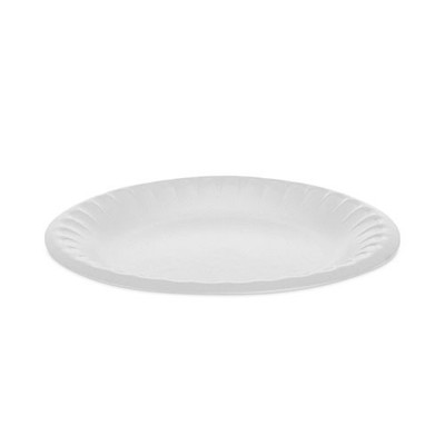 Pactiv Evergreen Non-Laminated Foam Dinner Plate, 6'' dia , White, 1,000/CT
