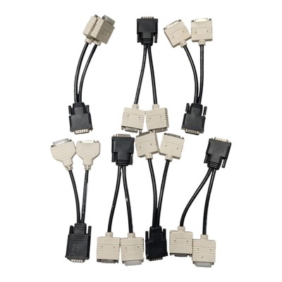 Lot Of 7 Hannstar E52534-D Y-Splitter Monitor Cable AWM 20276 DMS59-Dual DVI 
