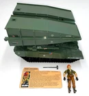 Vintage 1985 Hasbro GI Joe BRIDGE LAYER & TOLLBOOTH 3.75" Figure & Vehicle Loose