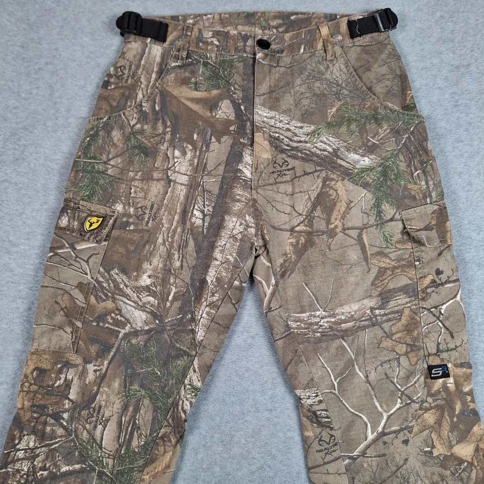 Pantalones cargo Scent Blocker camuflados para hombre medianos (30X28.5) S3 Realtree Ripstop Hunt Foto 2 de 4