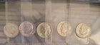 (5) SILVER PROOF ROOSEVELT DIMES (1957 to 1961)
