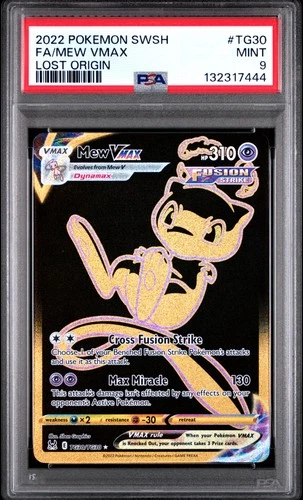 2022 POKEMON SWORD & SHIELD LOST ORIGIN #TG30 FULL ART/MEW VMAX PSA 9