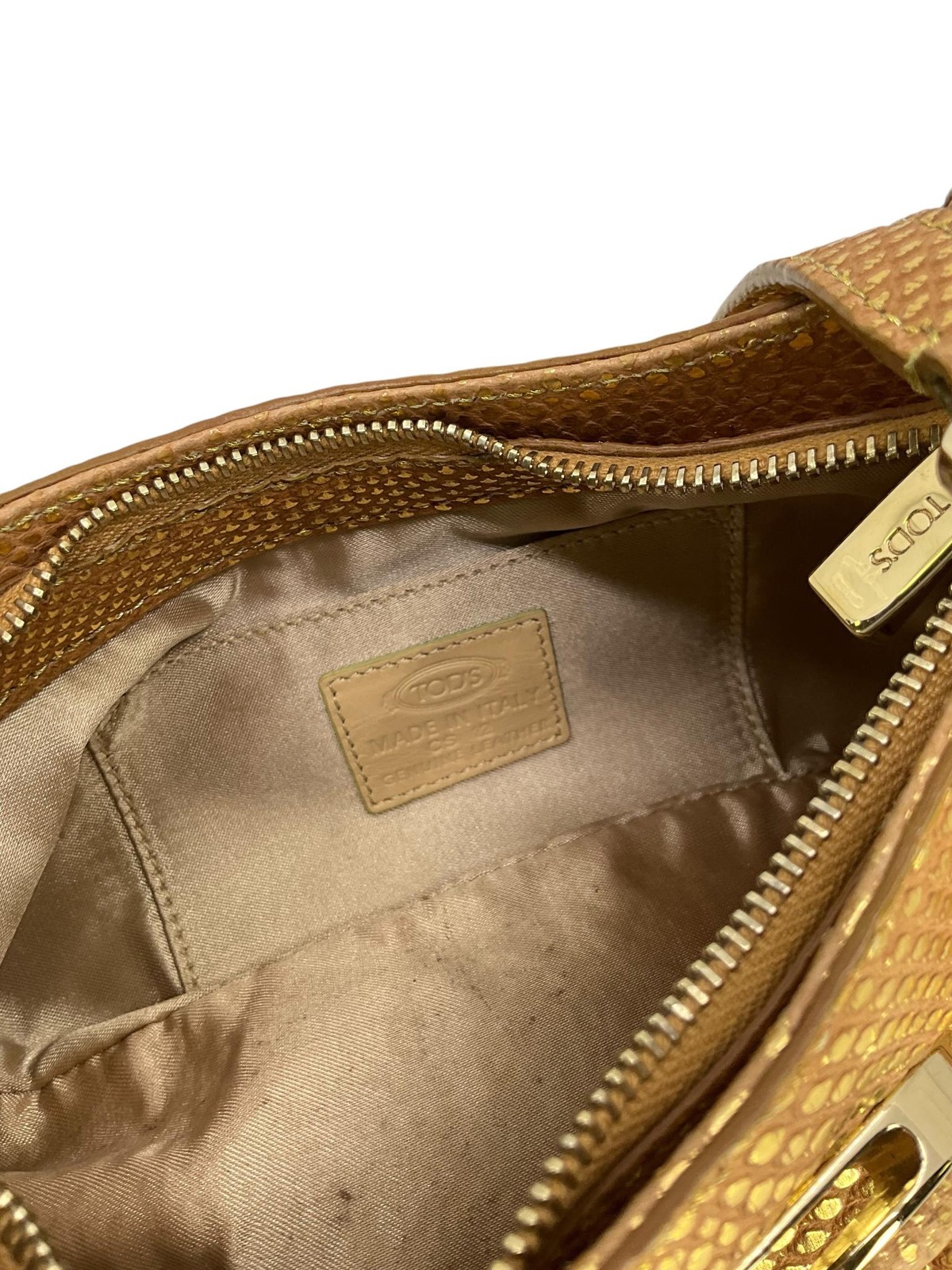 TOD'S Embossed Python Mini Handbag - image 8