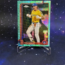 Topps Chrome 2025 Logofractor Jarren Duran Aqua Refractor #79 /199 Red Sox