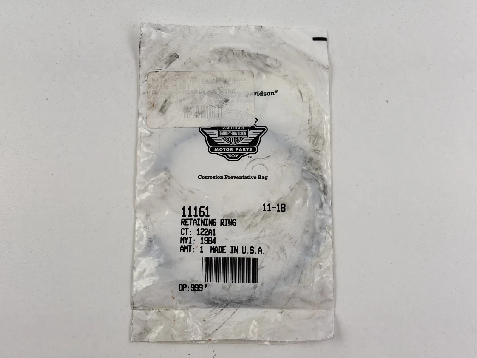 Harley-Davidson 11161 Retaining Ring Snap Ring 2012-2026