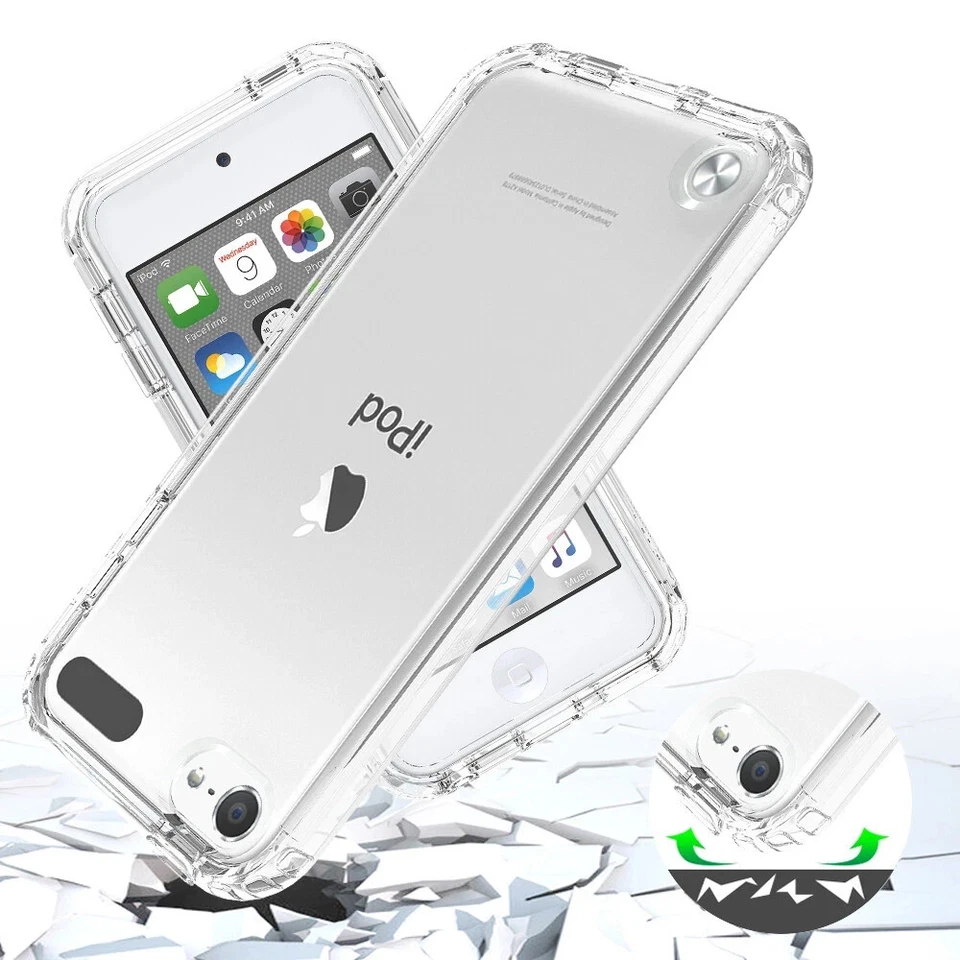For Apple iPod Touch 5/6/7th Gen Case Crystal CLEAR Shockproof SiliconeTPU Cover - Image 4 of 4