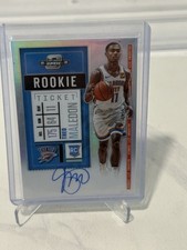 Theo Maledon #116 Contenders Optic 2020-21 Rookie Ticket On Card Auto OKC. rookie card picture