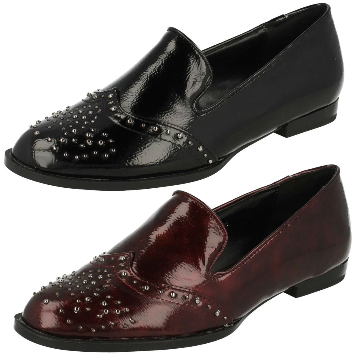 Studded loafers womens sale