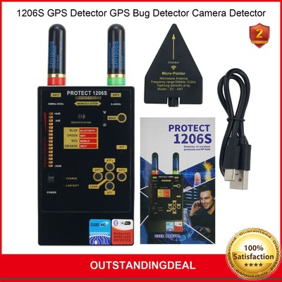 1206S AI GPS Detector GPS Bug Detector Camera Detector Anti-Monitoring ot34