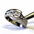Platinum .68ct VS1 G old european round diamond womens engagement ring 12.5g — photo 8