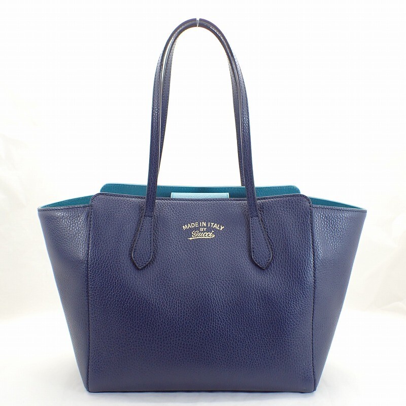 Gucci メンズネイビー トートバッグ Gucci Tote Bag Handbag Leather Blue 354408 Men's Medium Magnet | eBay